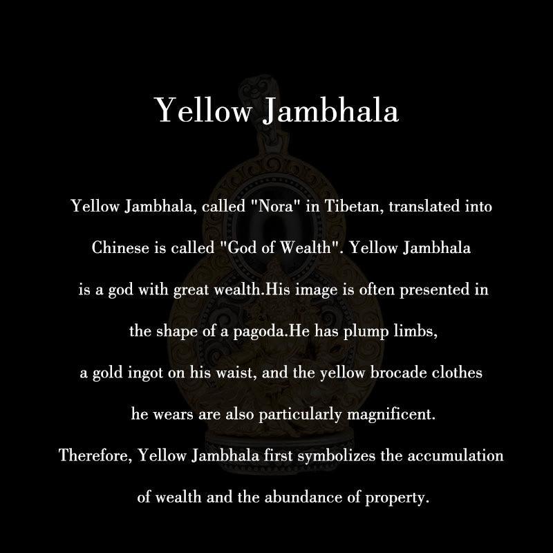 Buddha Stones 925 Sterling Silver Tibet Yellow Jambhala God of Wealth Dzi Bead Om Mani Padme Hum Happiness Necklace Pendant - image 10