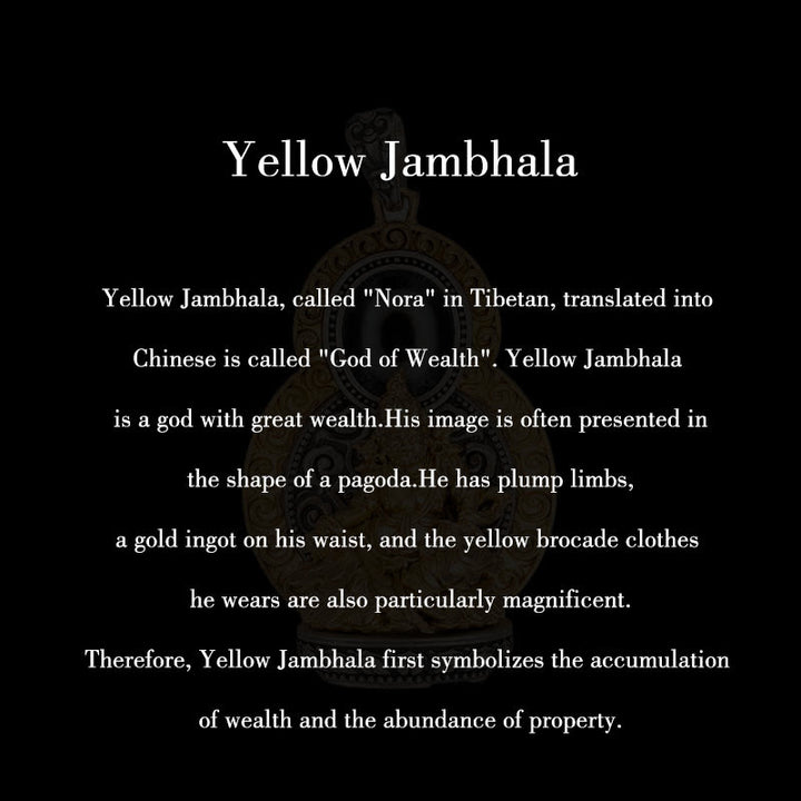 Buddha Stones 925 Sterling Silver Tibet Yellow Jambhala God of Wealth Dzi Bead Om Mani Padme Hum Happiness Necklace Pendant - image 10