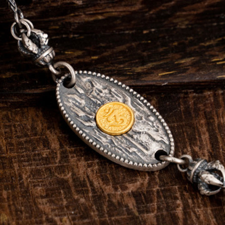 Buddha Stones 925 Sterling Silver Tibetan Zakiram Goddess of Wealth Bodhisattva Tara Om Mani Padme Hum Protection Metal Chain Necklace - image 5