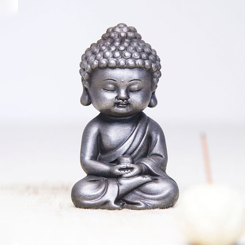 Buddha Stones Handmade Ksitigarbha Kwan Yin Guanyin Avalokitesvara Tathagata Iron Powder Rust Cast Resin Statue Home Decoration - image 31