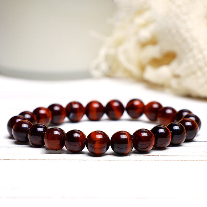 Buddha Stones Various Tiger Eye Confidence Bracelet - Red Tiger Eye(Wrist Circumference: 14-16cm) - 8mm - image 21