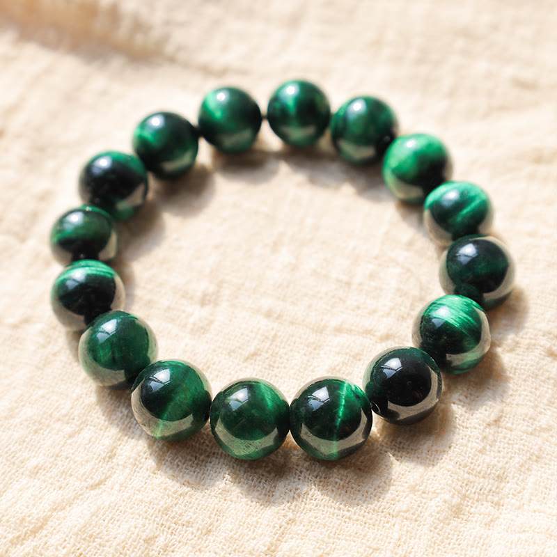 Buddha Stones Various Tiger Eye Confidence Bracelet - Green Tiger Eye(Wrist Circumference: 14-16cm) - 12mm - image 41