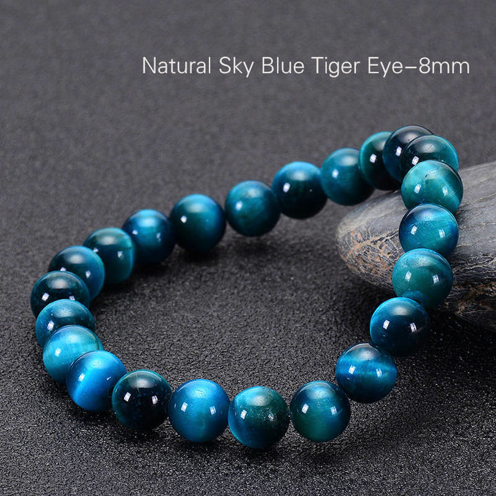 Buddha Stones Various Tiger Eye Confidence Bracelet - Blue Tiger Eye(Wrist Circumference: 14-16cm) - 8mm - image 48