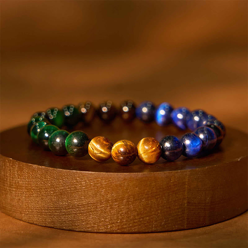 Buddha Stones Various Tiger Eye Confidence Bracelet - Blue Tiger Eye Green Tiger Eye Tiger Eye(Wrist Circumference: 14-16cm) - 12mm - image 104