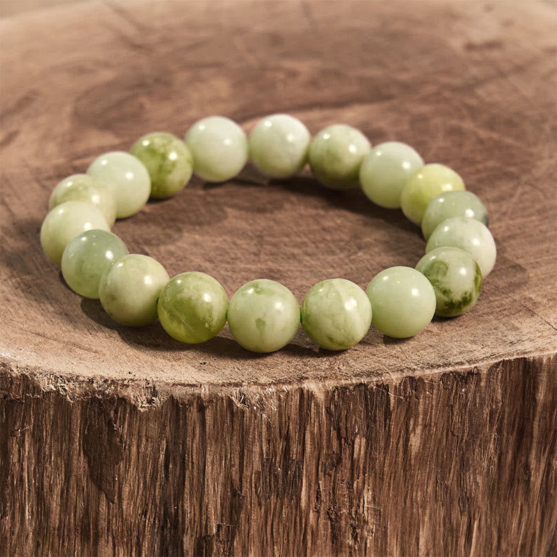 Buddha Stone Various Crystals Malachite Lazurite Lapis Lazuli Hemimorphite Calmness Bracelet - Jade(Wrist Circumference: 14-16cm) - image 95