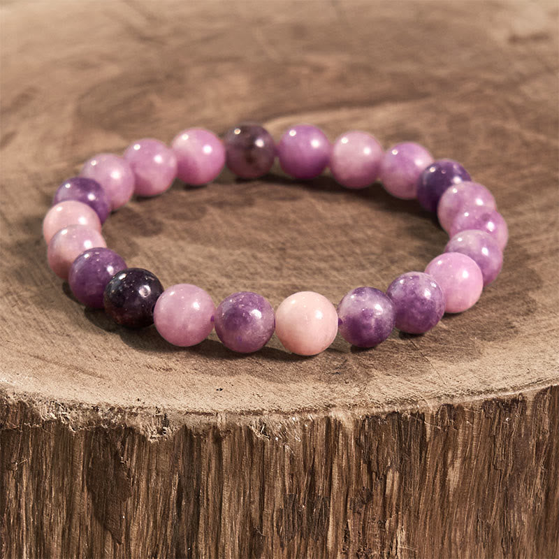 Buddha Stone Various Crystals Malachite Lazurite Hemimorphite Calmness Bracelet - Purple Mica Stone(Wrist Circumference: 14-16cm) - image 98