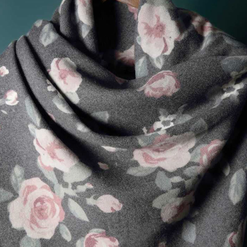 Buddha Stones Tibetan Shawl Garden Rose Fall Winter Cozy Travel Scarf Wrap - image 19