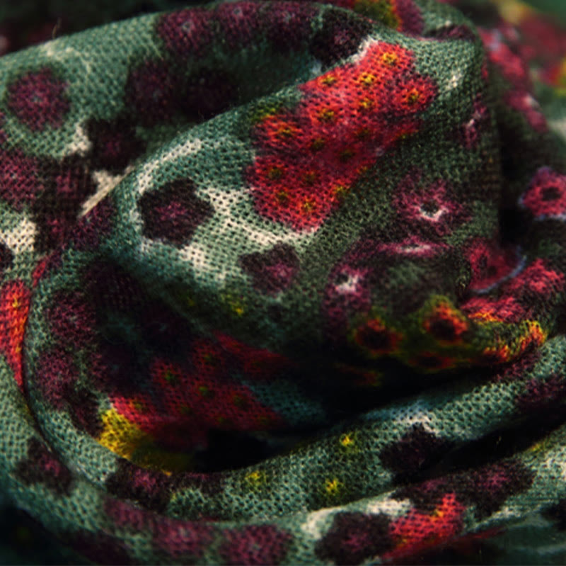 Buddha Stones Tibetan Vintage Palace Oil Painting Flowers Shawl Winter Cozy Travel Scarf Wrap - image 8