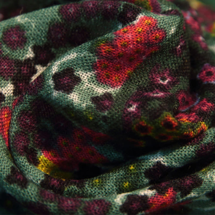 Buddha Stones Tibetan Vintage Palace Oil Painting Flowers Shawl Winter Cozy Travel Scarf Wrap - image 8