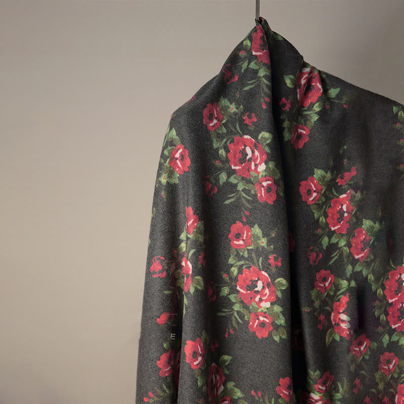 Buddha Stones Tibetan Rose Flower Garden Shawl Fall Winter Cozy Scarf Wrap  - image 8