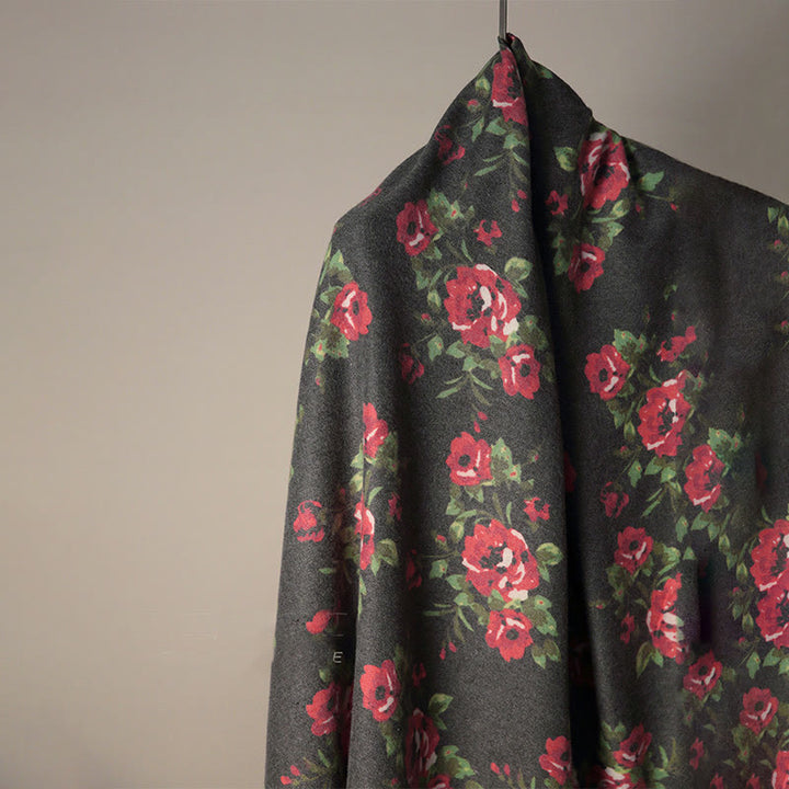 Buddha Stones Tibetan Rose Flower Garden Shawl Fall Winter Cozy Scarf Wrap  - image 8