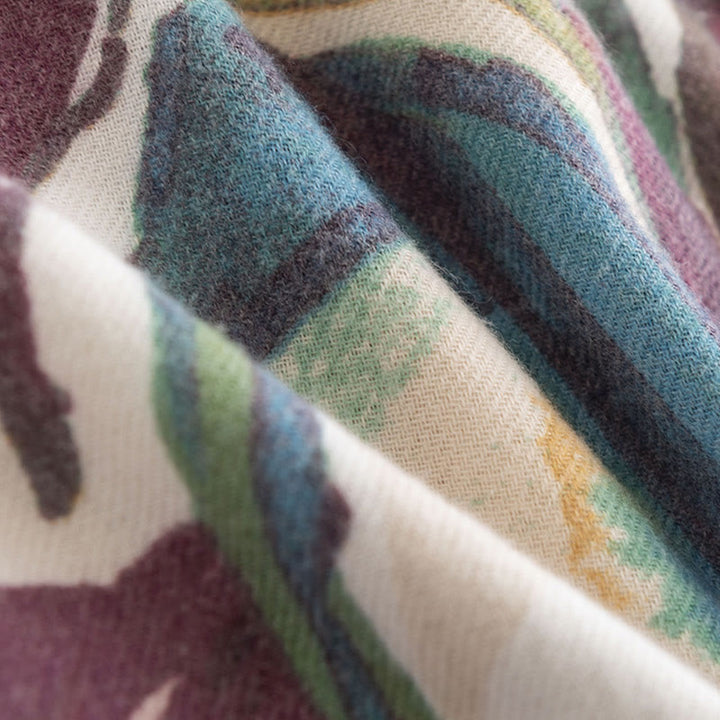 Buddha Stones Tibetan Sweet Colorful Flower Print Shawl Fall Winter Soft Scarf Wrap - image 11