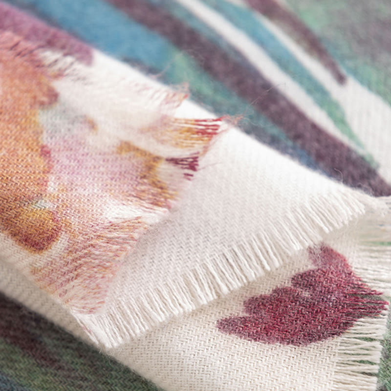 Buddha Stones Tibetan Sweet Colorful Flower Print Shawl Fall Winter Soft Scarf Wrap - image 20