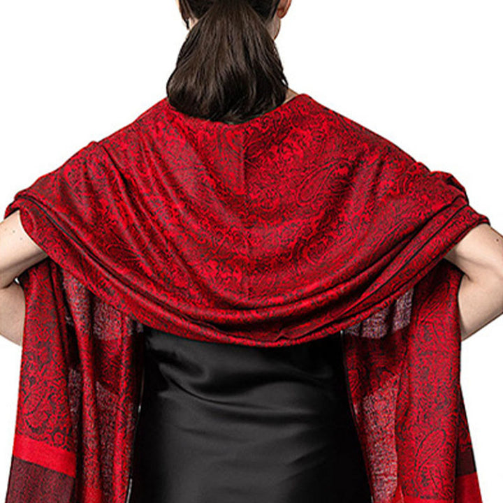 Buddha Stones Tibetan Cashew Jacquard Tassels Shawl Spring Fall Winter Warm Cozy Scarf Wrap - image 21