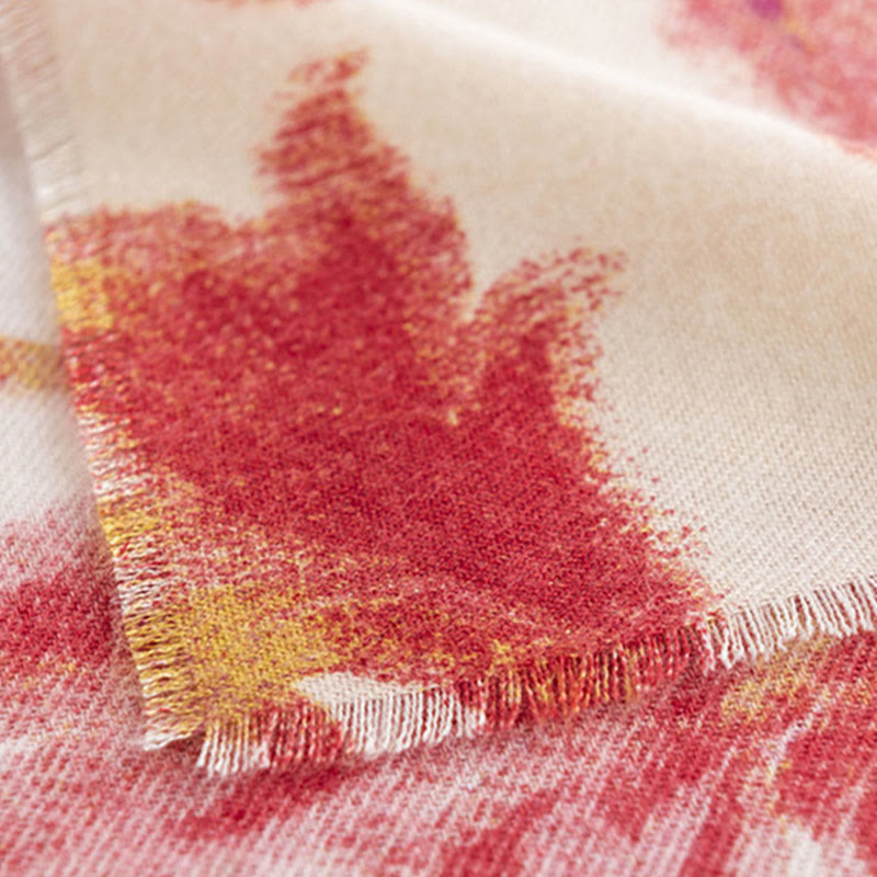 Buddha Stones Tibetan Red Flower Print Shawl Fall Winter Soft Warm Scarf Wrap - image 13