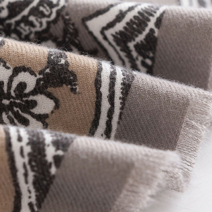 Buddha Stones Tibetan Ethnic Flower Print Shawl Fall Winter Soft Warm Scarf Wrap - image 7