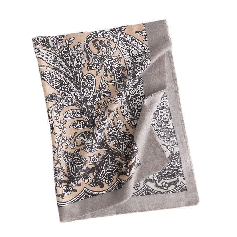 Buddha Stones Tibetan Ethnic Flower Print Shawl Fall Winter Soft Warm Scarf Wrap - image 9