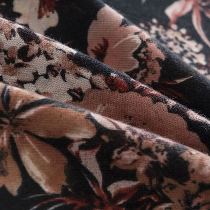 Buddha Stones Tibetan Blooming Chrysanthemum Rose Flower Print Shawl Fall Winter Soft Warm Scarf Wrap - image 7