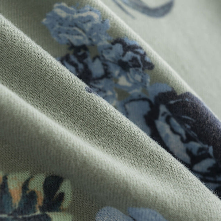 Buddha Stones Tibetan Shawl Garden Style Rose Flower Print Fall Winter Soft Warm Scarf Wrap - image 6