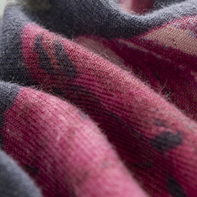 Buddha Stones Tibetan Shawl Elegant Flower Print Fall Winter Soft Warm Scarf Wrap - image 10