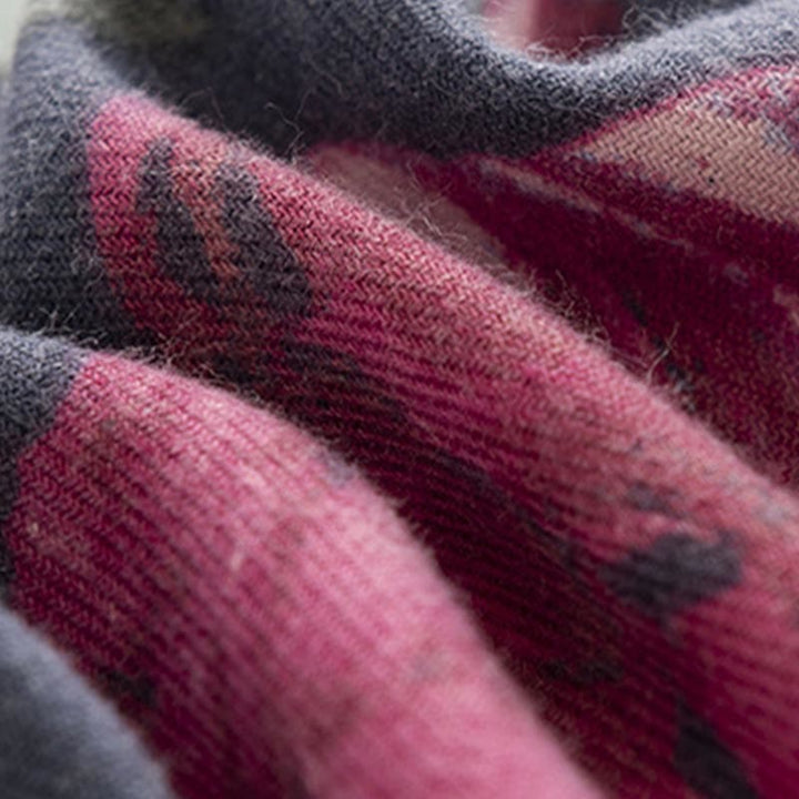 Buddha Stones Tibetan Shawl Elegant Flower Print Fall Winter Soft Warm Scarf Wrap - image 10