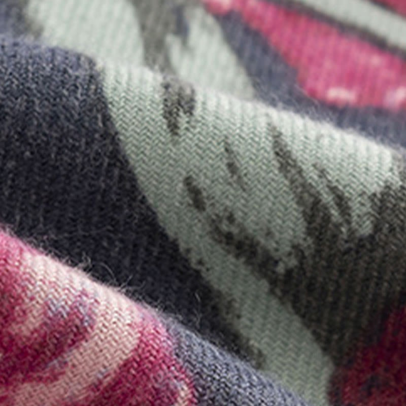 Buddha Stones Tibetan Shawl Elegant Flower Print Fall Winter Soft Warm Scarf Wrap - image 11