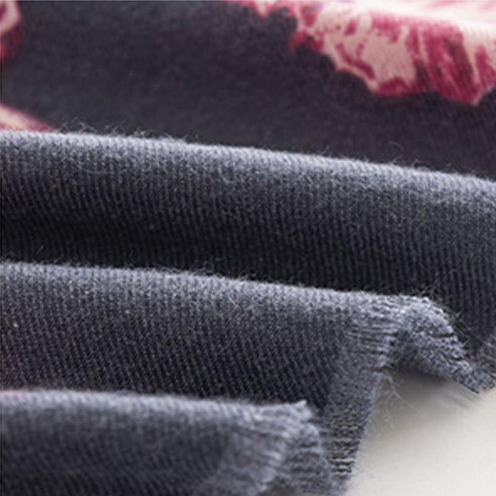 Buddha Stones Tibetan Shawl Elegant Flower Print Fall Winter Soft Warm Scarf Wrap - image 12