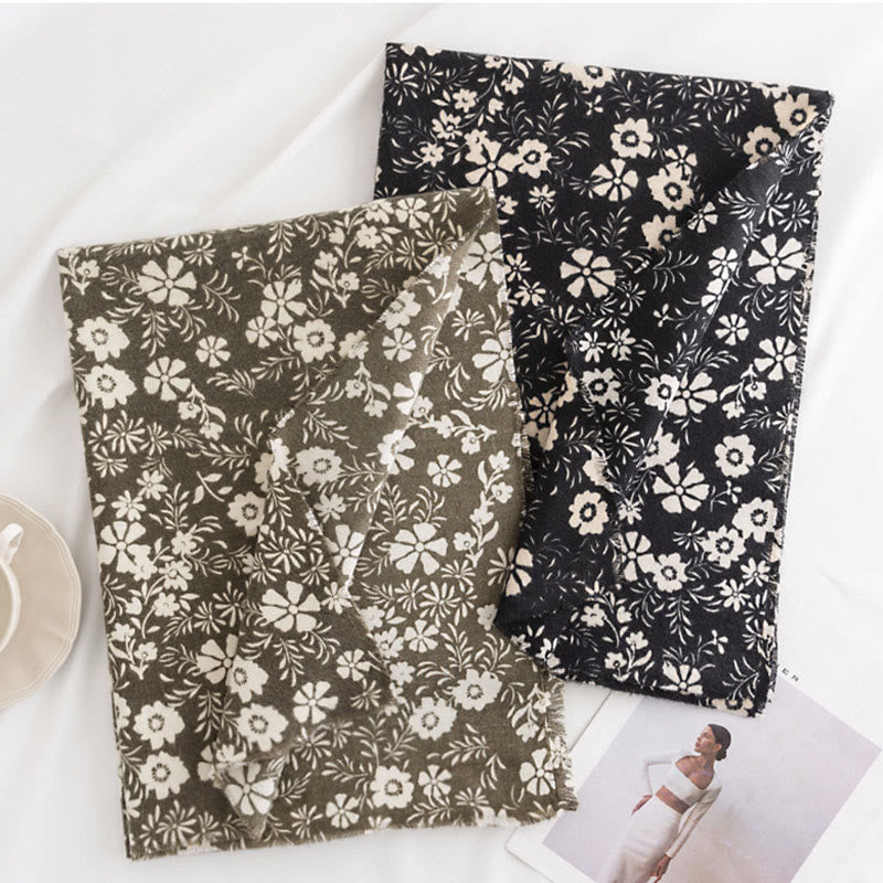 Buddha Stones Tibetan Shawl Fresh Daisy Print Fall Winter Soft Warm Travel Scarf Wrap - image 1