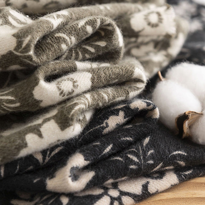 Buddha Stones Tibetan Shawl Fresh Daisy Print Fall Winter Soft Warm Travel Scarf Wrap - image 12