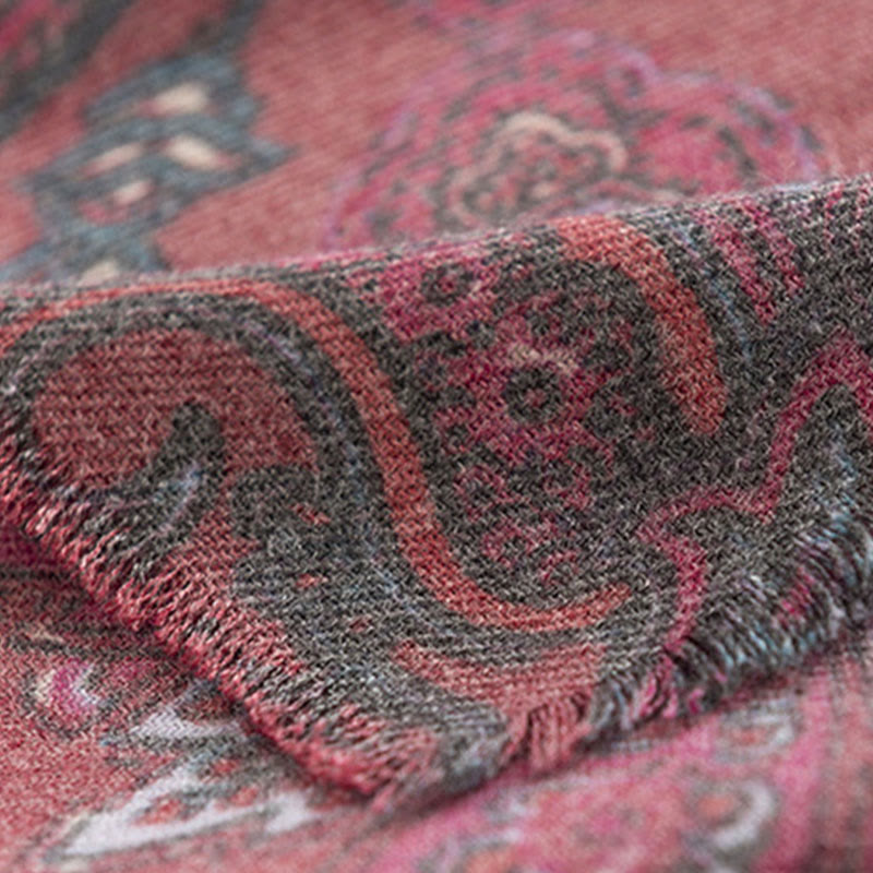 Buddha Stones Tibetan Paisley Prints Shawl Fall Winter Soft Warm Scarf Wrap - image 6