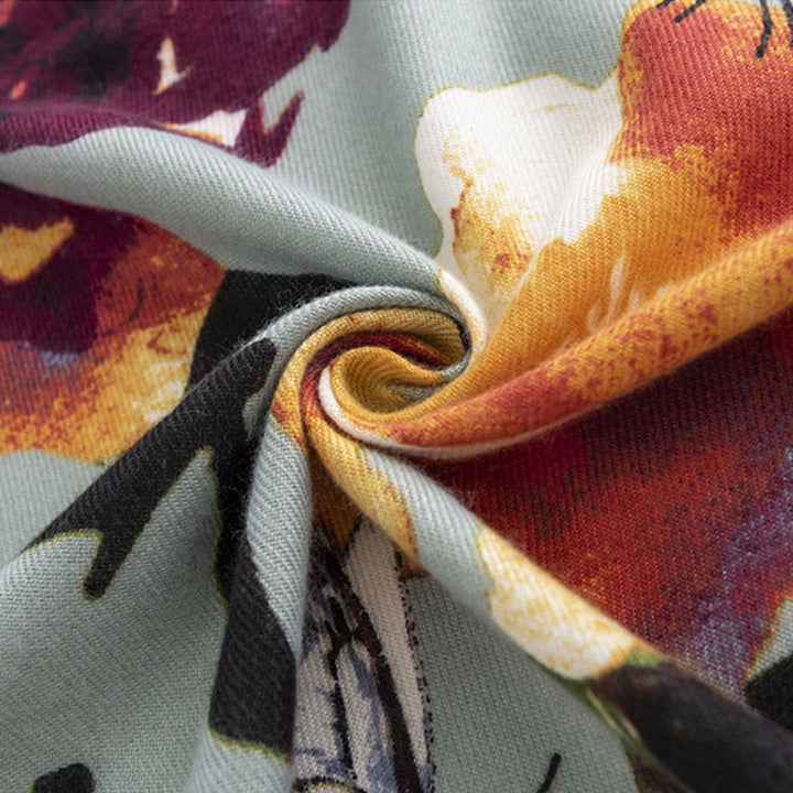 Buddha Stones Tibetan Colorful Butterfly Flower Print Shawl Fall Winter Soft Warm Scarf Wrap - image 6