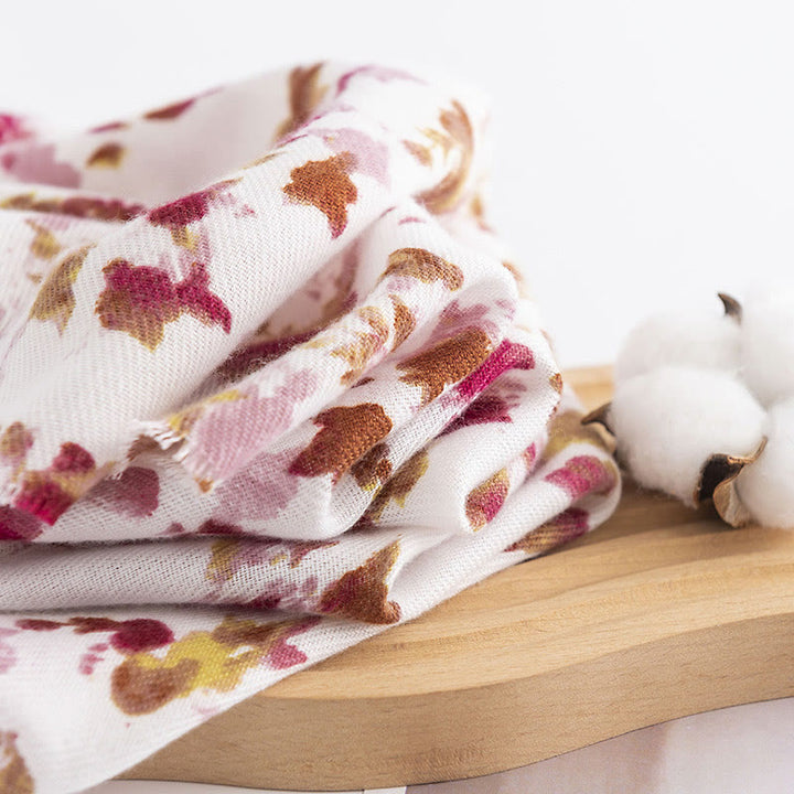 Buddha Stones Tibetan Floral Falling Leaves Print Shawl Fall Winter Cozy Warm Travel Scarf Wrap - image 3