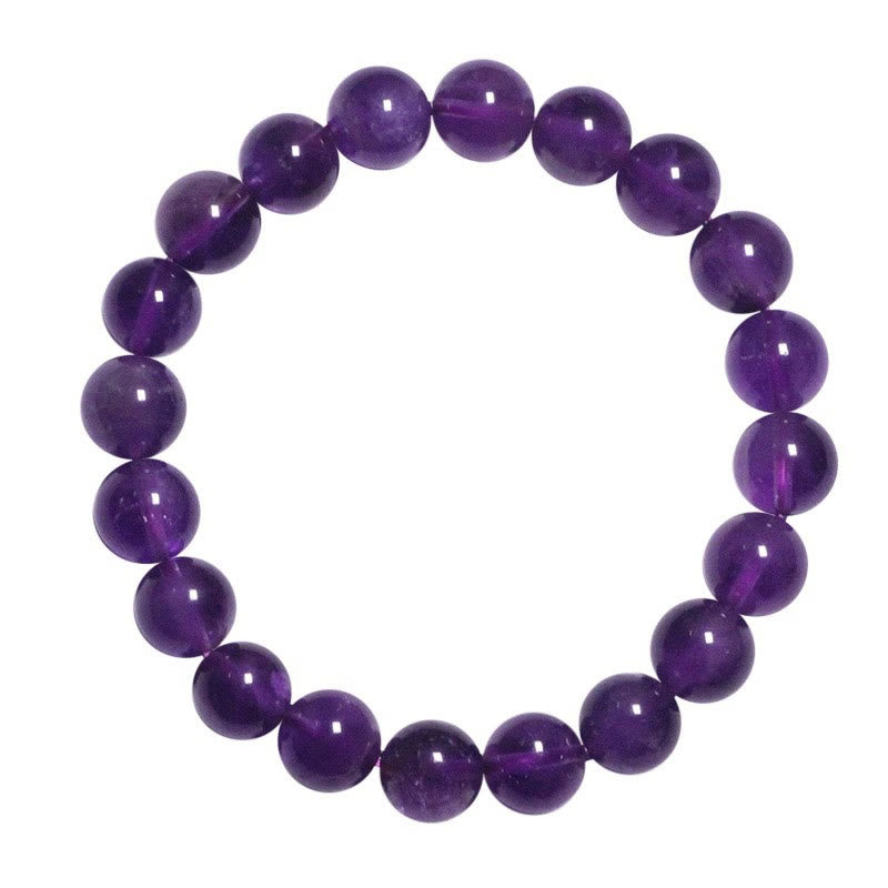 Buddha Stones Natural Amethyst Inner Peace Meditation Bracelet