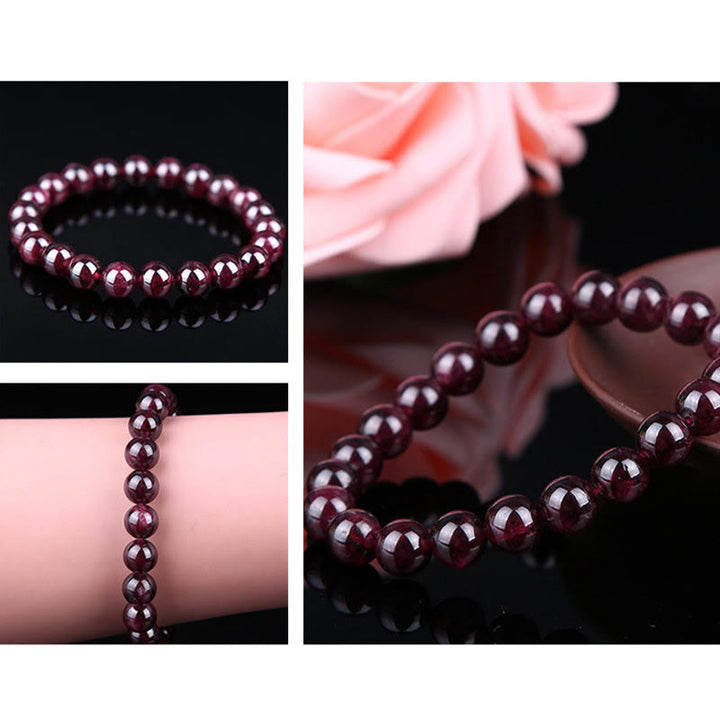 Buddha Stones Natural Garnet Bead Passion Bracelet - image 5