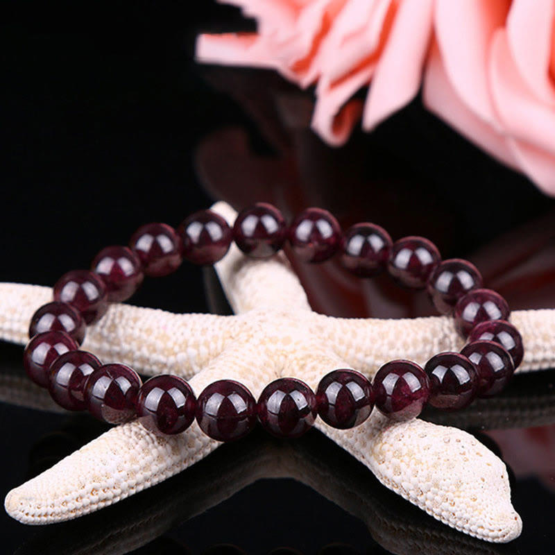 Buddha Stones Natural Garnet Bead Passion Bracelet - image 2