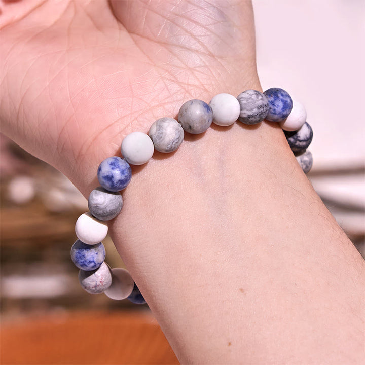 Buddha Stones Restores Calmness Cool Color Series Love Tranquility Bracelet