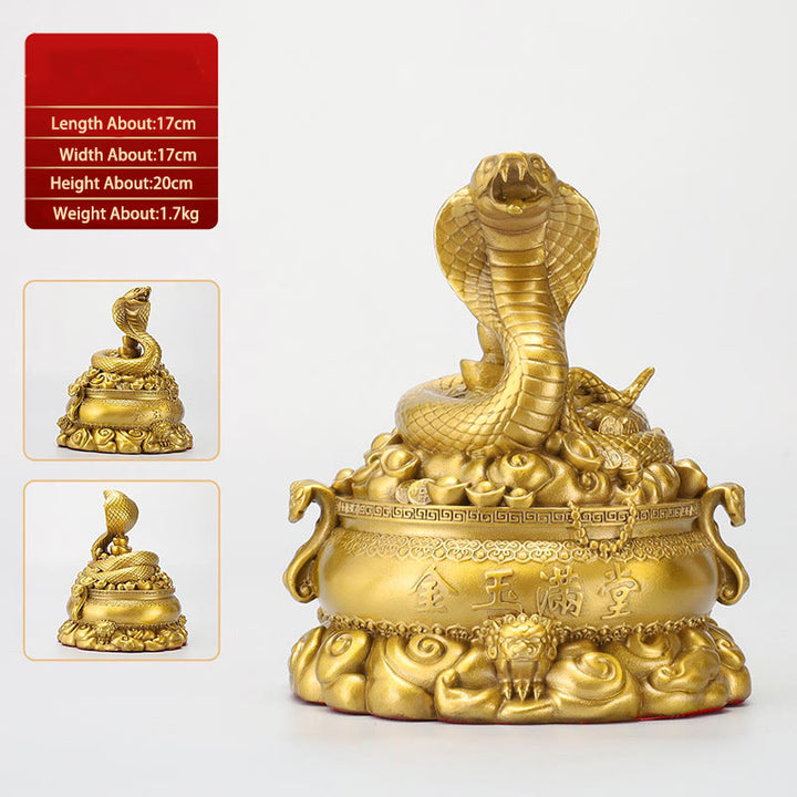 Buddha Stones Year Of The Snake Copper Coins Ingots Treasures Fill The Home Brass Statue Home Decoration