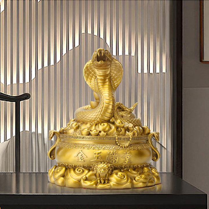 Buddha Stones Year Of The Snake Copper Coins Ingots Treasures Fill The Home Brass Statue Home Decoration