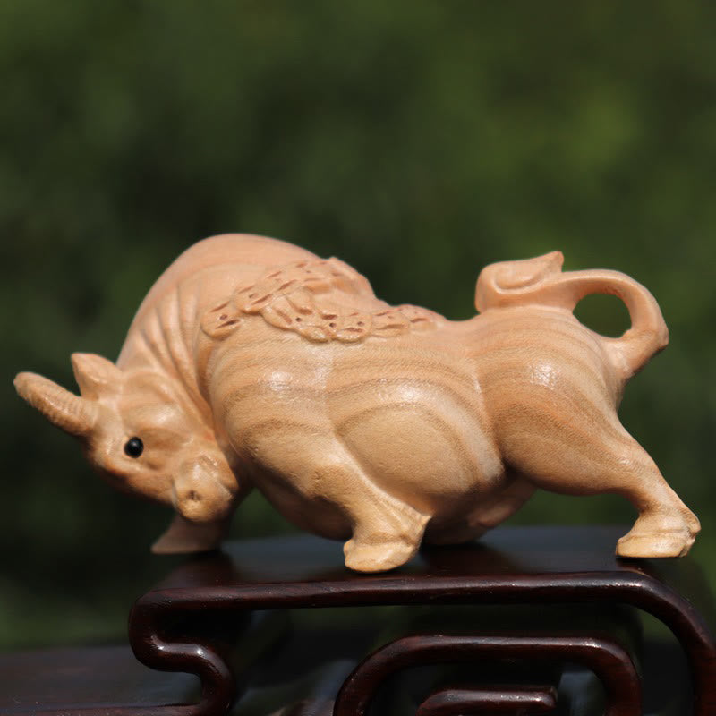 Buddha Stones Year Of The Snake Chinese Zodiac Fu Character Peach Wood Home Statue Decoration