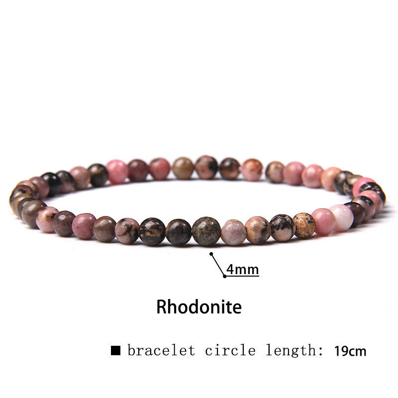 Buddha Stones 4mm Various Stone Crystal Mini Beads Healing Bracelet