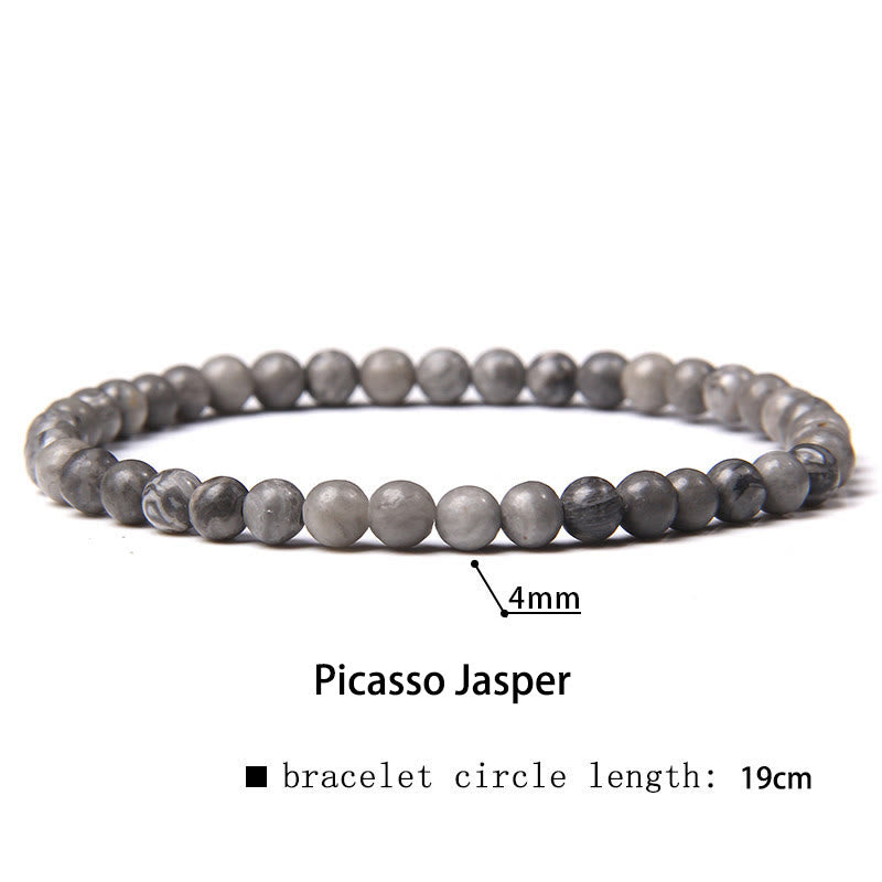 Buddha Stones 4mm Various Stone Crystal Mini Beads Healing Bracelet