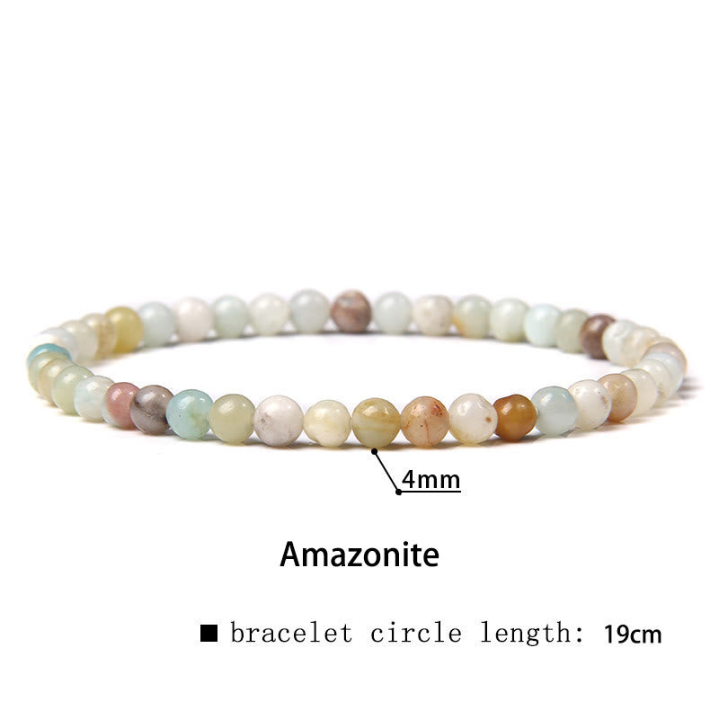 Buddha Stones 4mm Various Stone Crystal Mini Beads Healing Bracelet