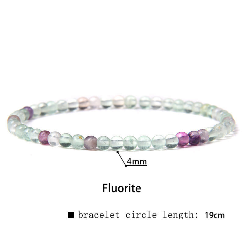 Buddha Stones 4mm Various Stone Crystal Mini Beads Healing Bracelet