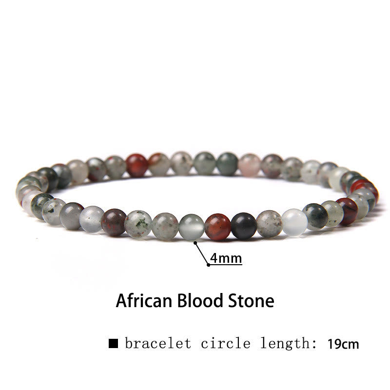 Buddha Stones 4mm Various Stone Crystal Mini Beads Healing Bracelet