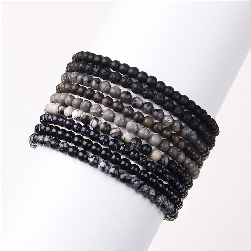 Buddha Stones 4mm Various Stone Crystal Mini Beads Healing Bracelet