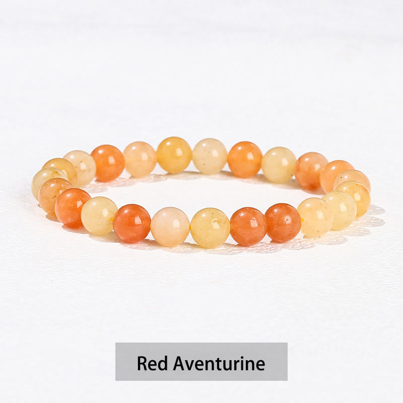 Buddha Stones Various Crystal Stone Amethyst Green Aventurine Rose Quartz Healing Bracelet