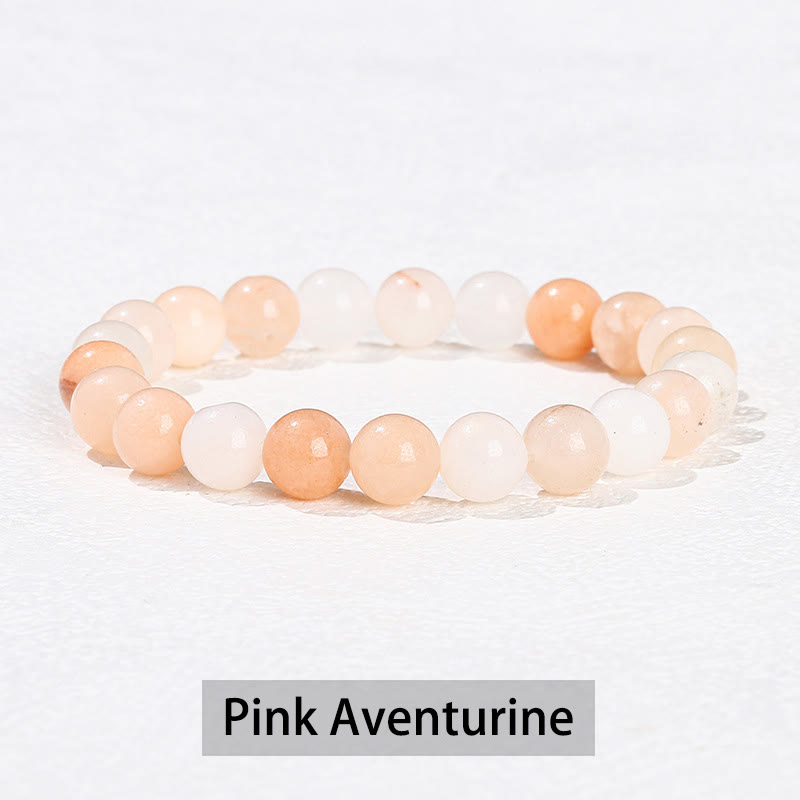 Buddha Stones Various Crystal Stone Amethyst Green Aventurine Rose Quartz Healing Bracelet