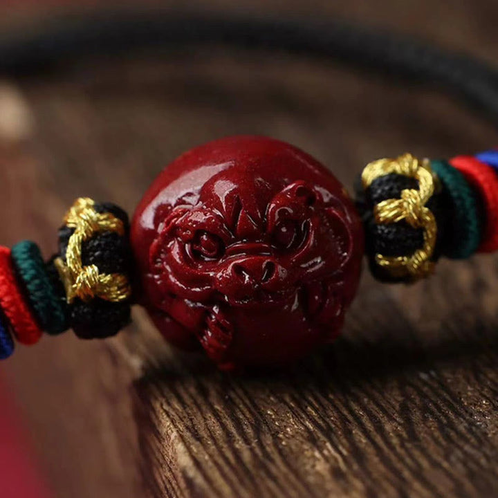 Buddha Stones Cinnabar Chinese Zodiac Black String Blessing Necklace Pendants - image 16