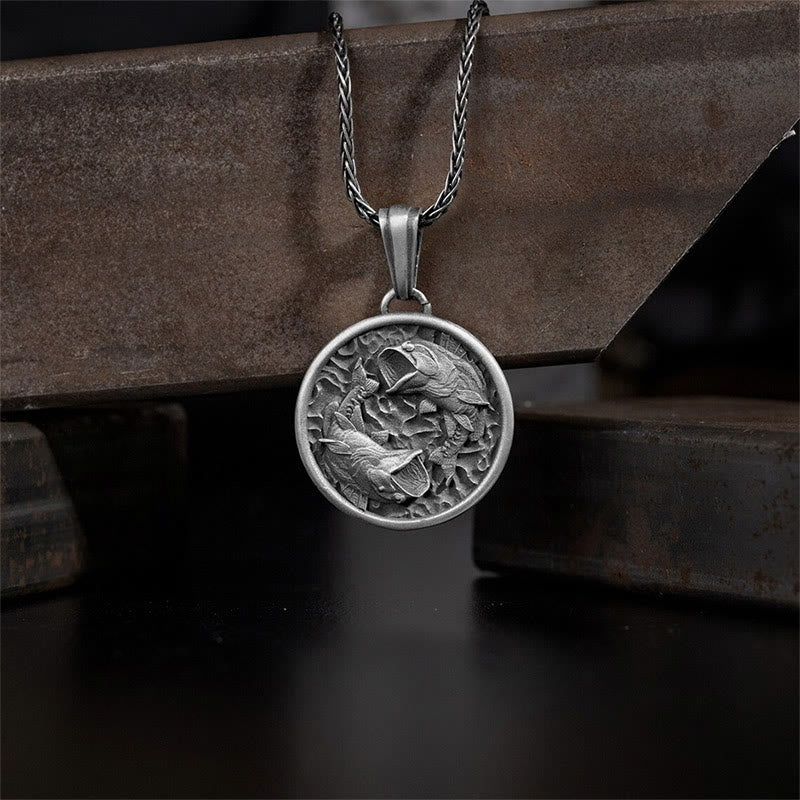 Buddha Stones Pure Tin Polishing Koi Fish Wealth Necklace Pendant - Pure Tin Koi Fish - image 1