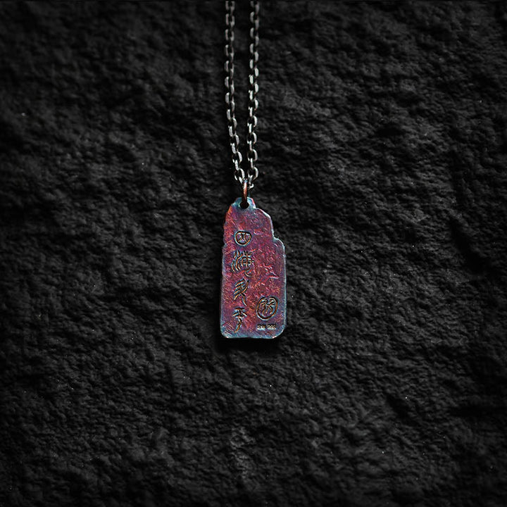 Buddha Stones 999 Sterling Silver 24k Gold Waves Sun Balance Necklace Pendant - image 6